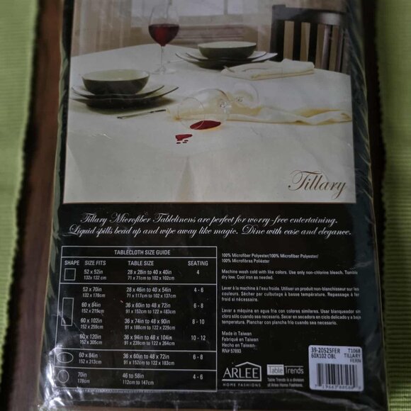 Green Tillary Microfiber Oblong Tablecloth & 2 Room Essentials Placemats - Picture 10 of 12